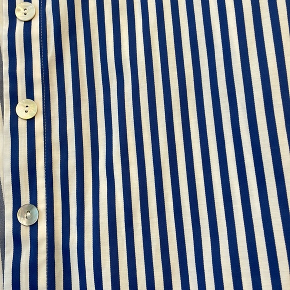 Zara Oversized Button Down Blue and White Striped Shirt Dress. Size XS. - Picture 2 of 4